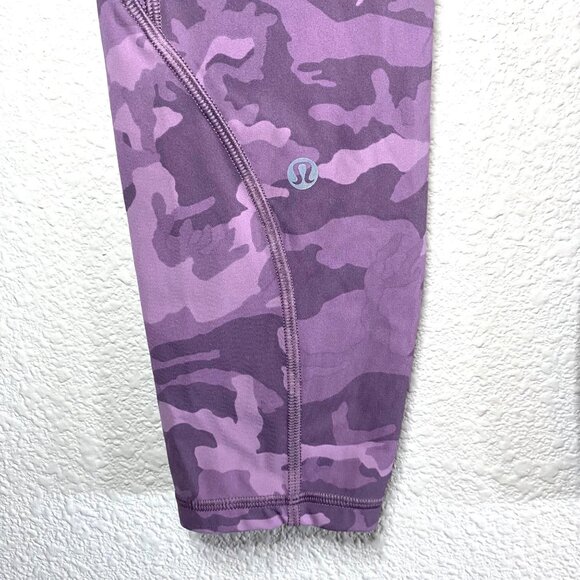 Lululemon Time To Sweat Crop Leggings 23" Icognito Camo Pink Taupe Multi - Picture 7 of 11